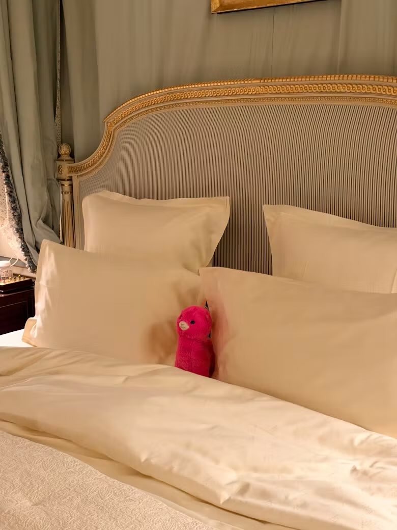 roseannepics's tweet photo. What's the story behind the pink alpaca on your Instagram?

ROSÉ: I went to a theme park in Sweden and won it in a game. Ever since then, she's been my good luck charm that travels with me. Whenever I see her in my bed after a long day, her bright energy brightens up my mood. My friends decided to call her "Wosie."