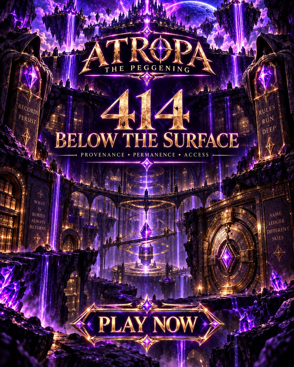 ThePeggening's tweet photo. 414 shouldn't just be a logo stamped on a wall.
If we're going to explore it in the game, I want it to feel like a layer beneath the obvious world - something you slowly uncover rather than something the game explains in one paragraph.
@atropa_414 #Atropa https://t.co/prYxtuGE9j