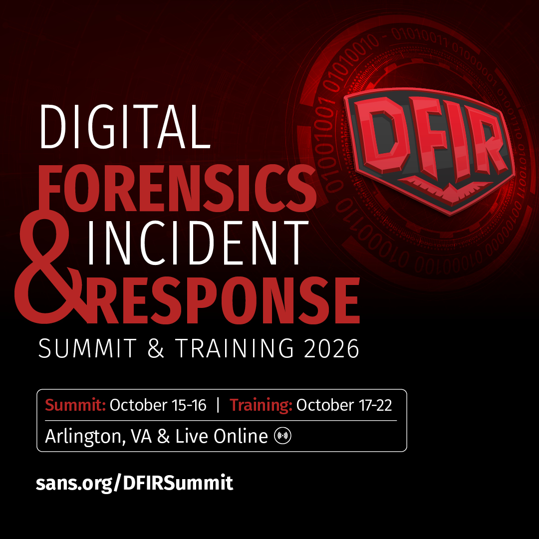 MagnetForensics's tweet photo. We're proud to sponsor the upcoming SANS #DFIRSummit on October 15-16!

Join us in Arlington, VA for two days of cutting-edge #DFIR insights and save 25% on your in-person registration with discount code: SponsorGuest.

Learn more and register: https://t.co/mz90SVEkLu https://t.co/9omok3VufN
