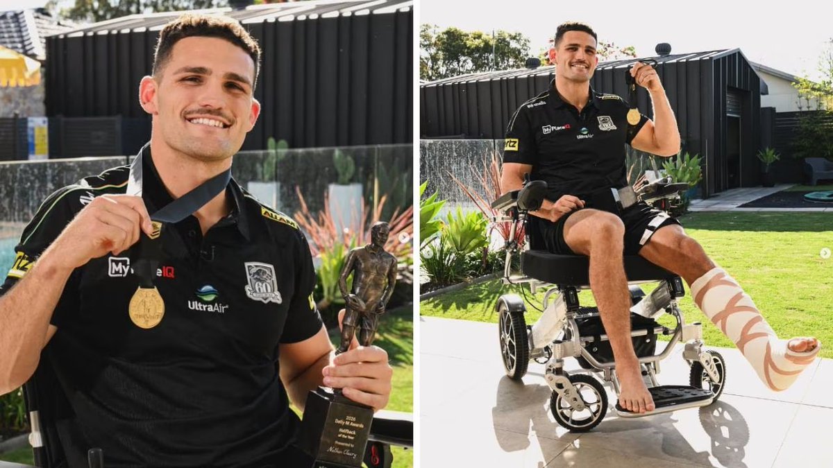 rav73's tweet photo. A well-deserved winner and the epitome of humility @_nathancleary @PenrithPanthers @NRL #DailyM2026 https://t.co/MUUYN7ojJU