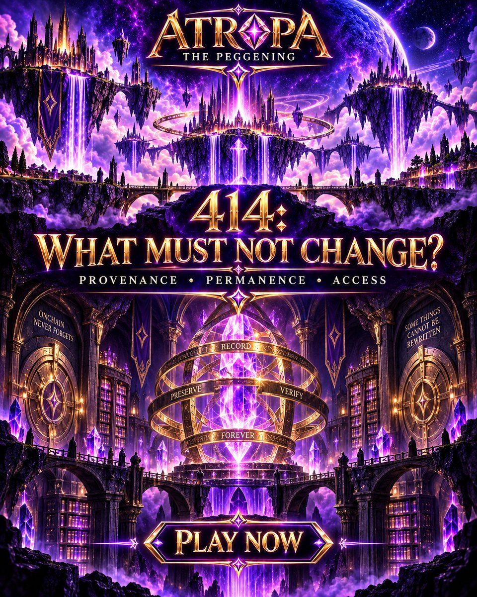 ThePeggening's tweet photo. The number 414 keeps turning up around Atropa, but the interesting part isn't forcing a conclusion.
It's asking what stays consistent when everything else changes.
That's the kind of mystery we're building into the world.
@atropa_414 #Atropa #ThePeggening https://t.co/2zFhRomI0z