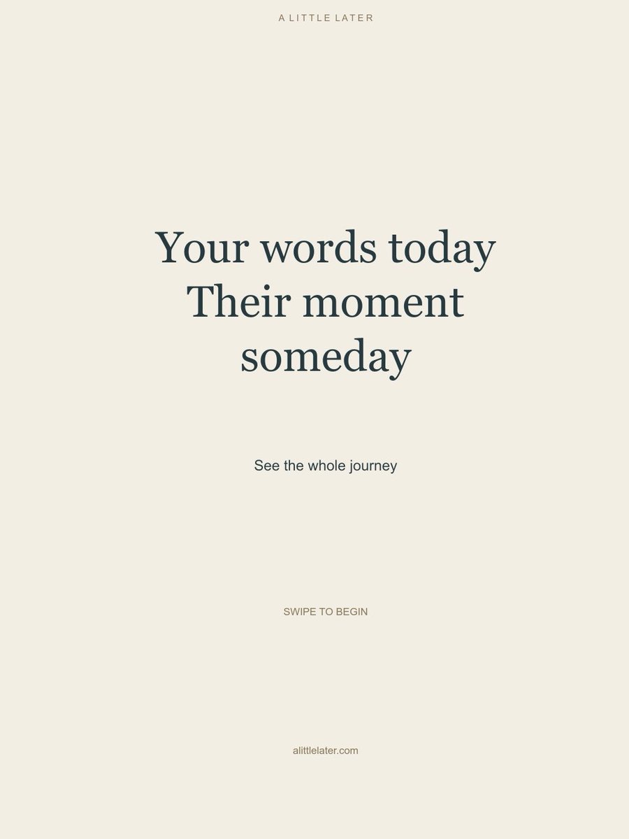 A_Little_Later's tweet photo. Write a letter today. Add a photo or your voice. Choose the day it can be opened.

Who would you write to?

Start your letter at https://t.co/jIespF2MyC https://t.co/oK8ZfyjJEo