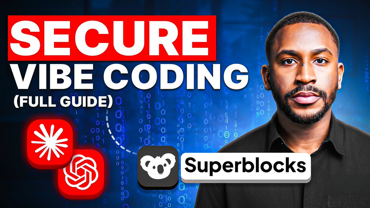 daycyberwox's tweet photo. I’ve been thinking a lot about what vibe coding looks like once it starts touching real systems.

It’s easy to generate an app. The harder part is making sure that app isn’t bypassing the security controls your company already depends on.

For this video, I partnered with @superblocks and worked through that problem in practice: identity, credentials, dev vs. prod, deployment, security checks, and visibility.

People will build with AI. The question is whether they do it inside your security model or outside of it.

Full video: https://t.co/zGZcnrM8cA

#Cybersecurity #VibeCoding #AISecurity #SuperblocksPartner
