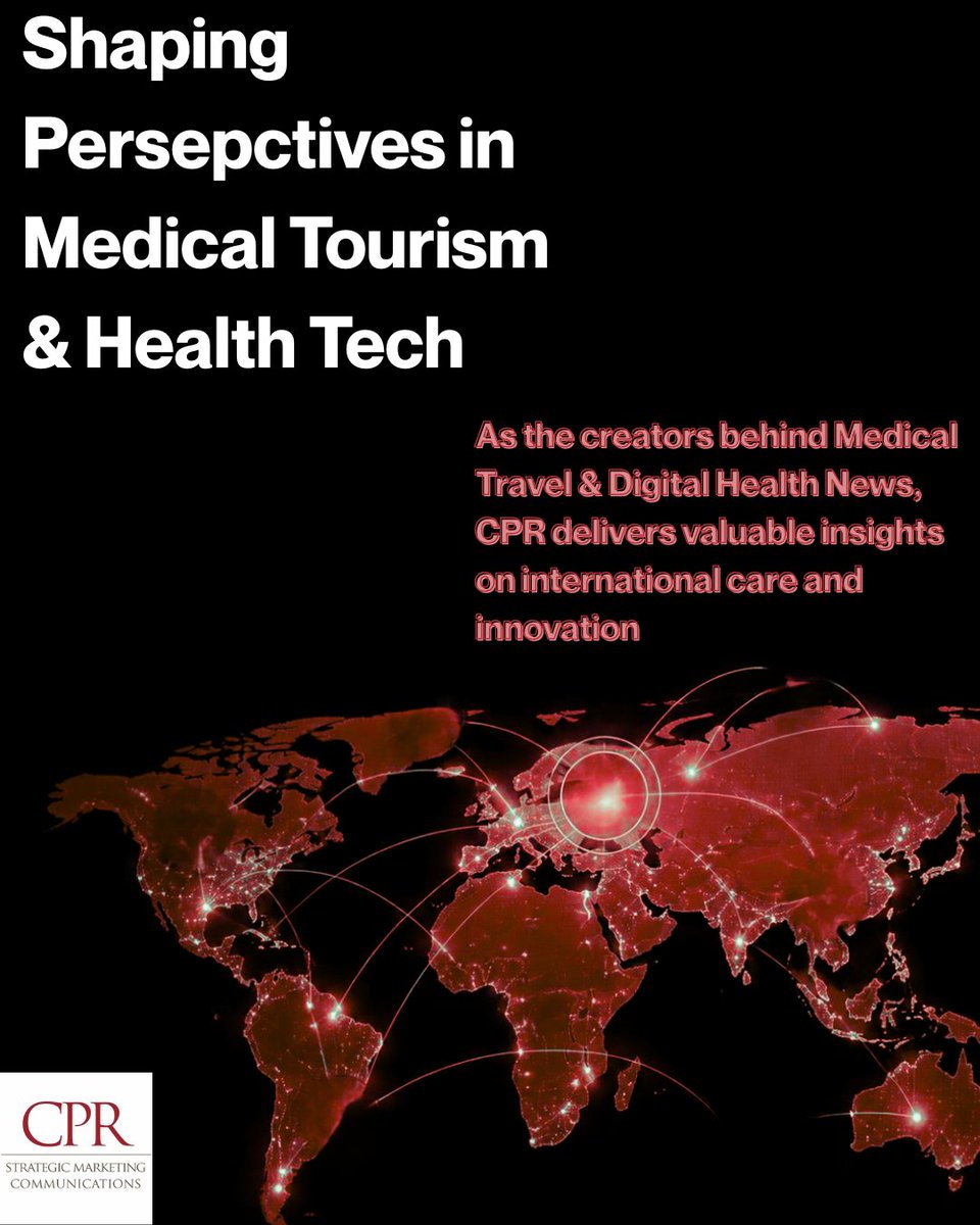 CPR_Comm's tweet photo. We are shaping perspectives of #medicaltourism and #healthtech. As the creators behind Medical Travel &amp; Digital Health News, CPR delivers valuable insights on international care and innovation. Let's elevate your brand together!

Contact us to collaborate: 201-641-1911 https://t.co/UfEn4zVhew