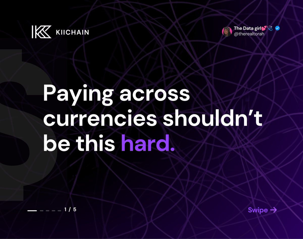 therealtorah_'s tweet photo. Living in Nigeria has made me realize how much friction can hide inside something as simple as “I need to make a payment.”

Especially when another currency is involved.

You might start with the money you already have, then suddenly you’re thinking about conversion, which provider to use, where the payment is going, whether the systems support each other, and how many different steps you need to go through before the person on the other end actually gets paid.

The payment itself might take seconds.

Getting everything around it to work together is what makes it frustrating.

That’s why KiiChain’s latest release stood out to me.

Instead of treating FX conversion and payments as completely separate processes, @KiiChainio is bringing them into one flow.

So you can move from the currency you hold to the payment you actually need to make without having to chase multiple providers just to complete one transaction.

And I think this is where the whole “built for emerging markets” conversation starts making more sense.

Because when you live in a market where cross-border payments and multiple currencies are part of everyday life, reducing unnecessary steps isn't just a nice feature.

It makes the experience more practical.

This is also what I like about watching KiiChain right now.

The story isn't just about what they say they're building. You can actually see the financial infrastructure getting more connected with each release.

FX conversion.
Payments.
Onchain infrastructure.

One piece at a time.

There’s still a lot more to build, but this is the kind of product progress I think deserves more attention.