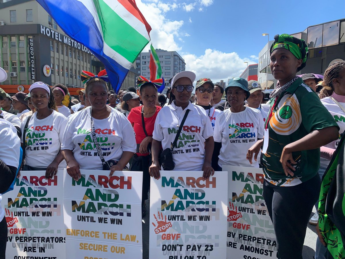 Yondie756122's tweet photo. @crediblesource_ Jacinta Ngobese-Zuma was among those who took part in the March and March protest in Durban.
#GBV #SouthAfrica #EndGBV #StopGBV #DurbanMarch https://t.co/MMXkktxzIB