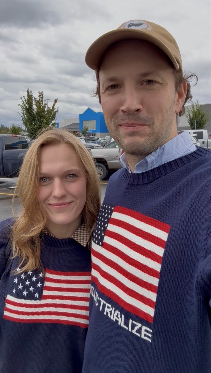 thewoolshire's tweet photo. Reviving American wool while shooting video at Walmart. 

Thanks for the sweater @DenverRayburn 🇺🇸 https://t.co/EkBPFPcJAH