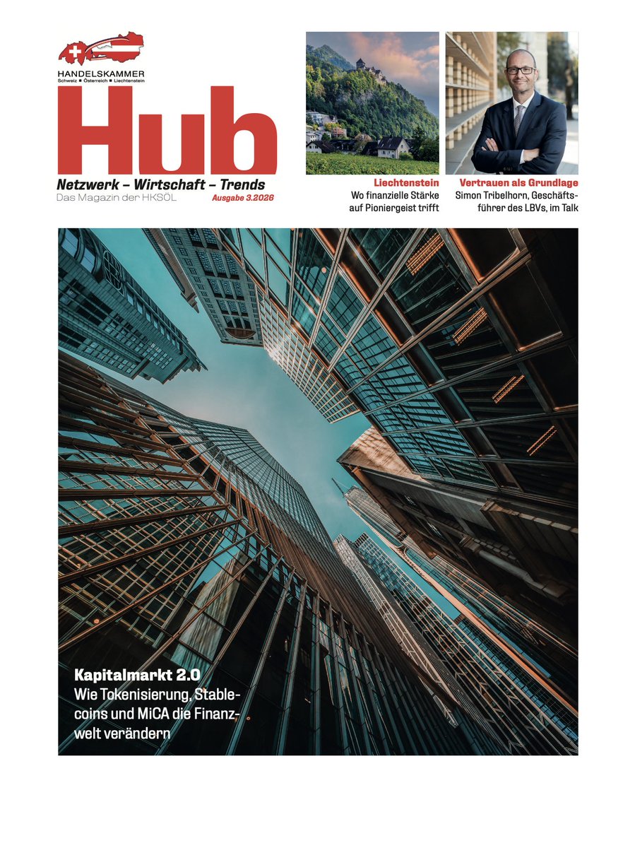 AllUnityStable's tweet photo. In the latest Hub issue by Handelskammer Schweiz Österreich-Liechtenstein, AllUnity CEO @AlexHoeptner shares how regulated Euro stablecoins create real value for businesses.

Read the full interview: https://t.co/ezIkO4Wtmo

#AllUnity #EURAU #CHFAU #SEKAU #USDAU #FutureOfFinance #Stablecoin