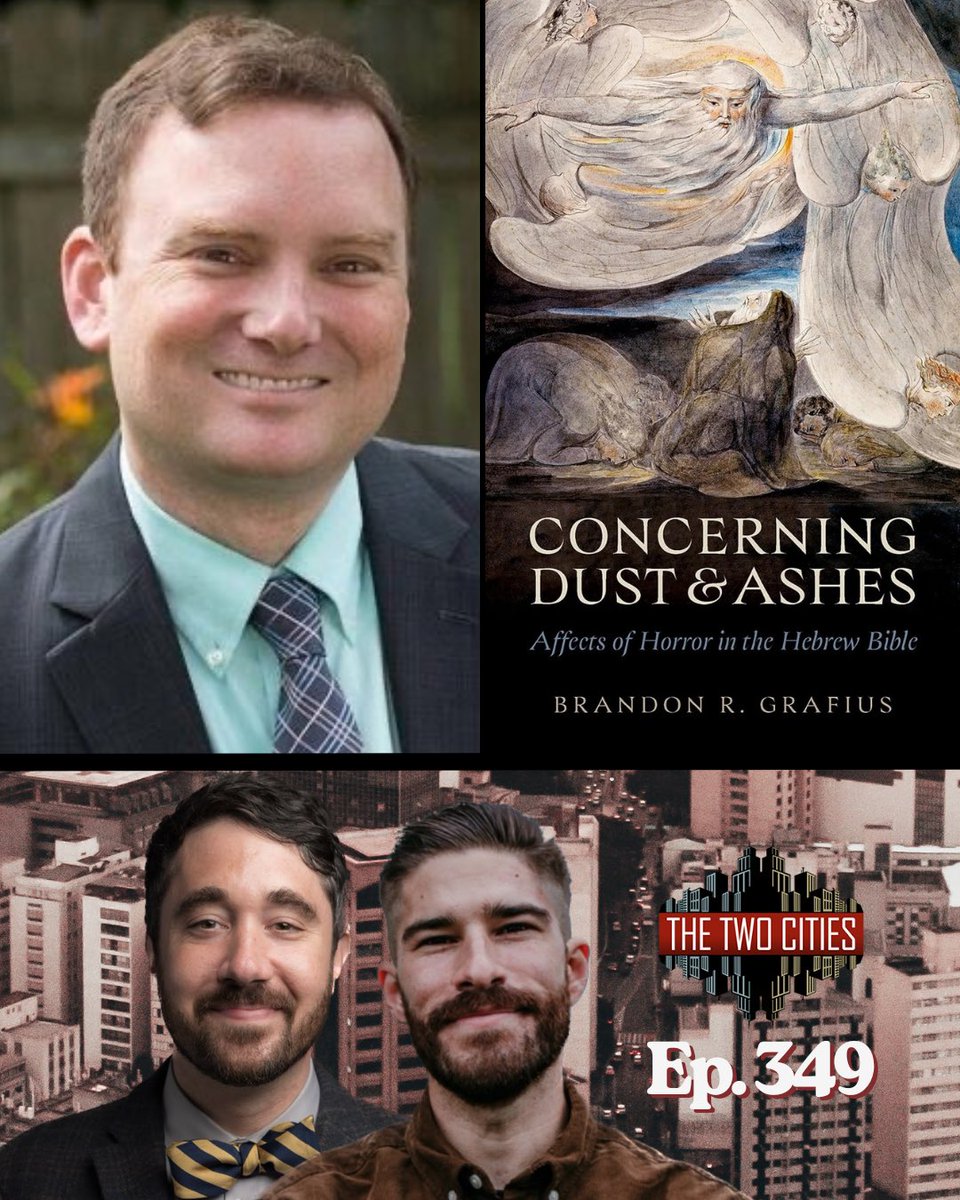 TheTwoCities's tweet photo. NEW EPISODE w/ Dr. Brandon Grafius (@BrGrafius)—academic dean and prof of bib studies at Ecumenical Theological Seminary in Detroit, and author of Concerning Dust and Ashes: Affects of Horror in the Hebrew Bible (@OxUniPress). 

Check it out!

https://t.co/2PHeTjgYZp https://t.co/FuREuACnd8