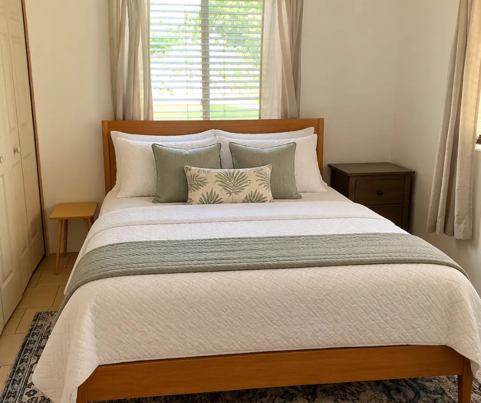 17_DegreesNorth's tweet photo. 2BR/1.5BA furnished apartment in Morning Star, Nevis. Private garden-view patio, laundry, ceiling fans &amp; AC with long-term lease.
US$818 / EC$2,200 monthly | 1-year minimum
Details: https://t.co/2lgYXb6rGn
📞 869-763-3353
#nevishomesforrent https://t.co/JBJETFw1GA