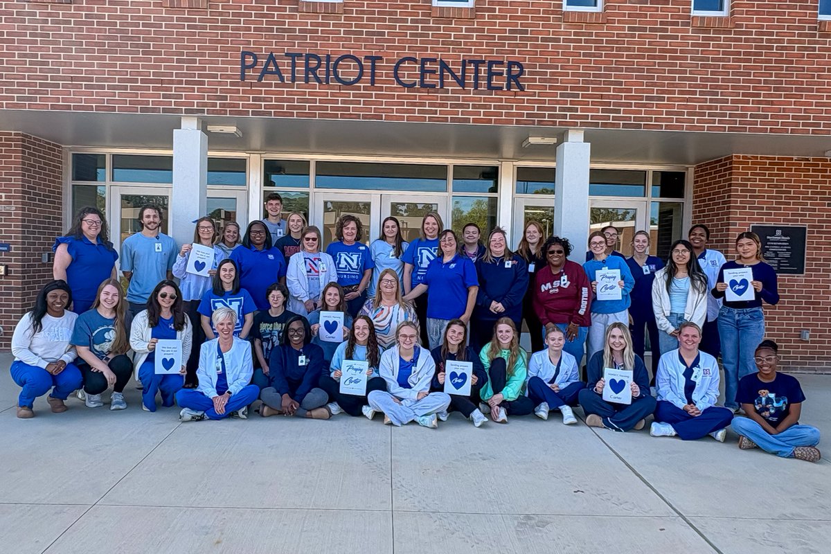 NWSCC's tweet photo. BELGREEN BLUE FOR CARTER 💙 Today, our Patriot family showed their support for Carter Raney by wearing Belgreen Blue! Get Well Soon, Carter! 🙏 #nwscc #getwellcarter #ourcommunity #YourCollege #GoPatriots https://t.co/B8CaL1IQ5B