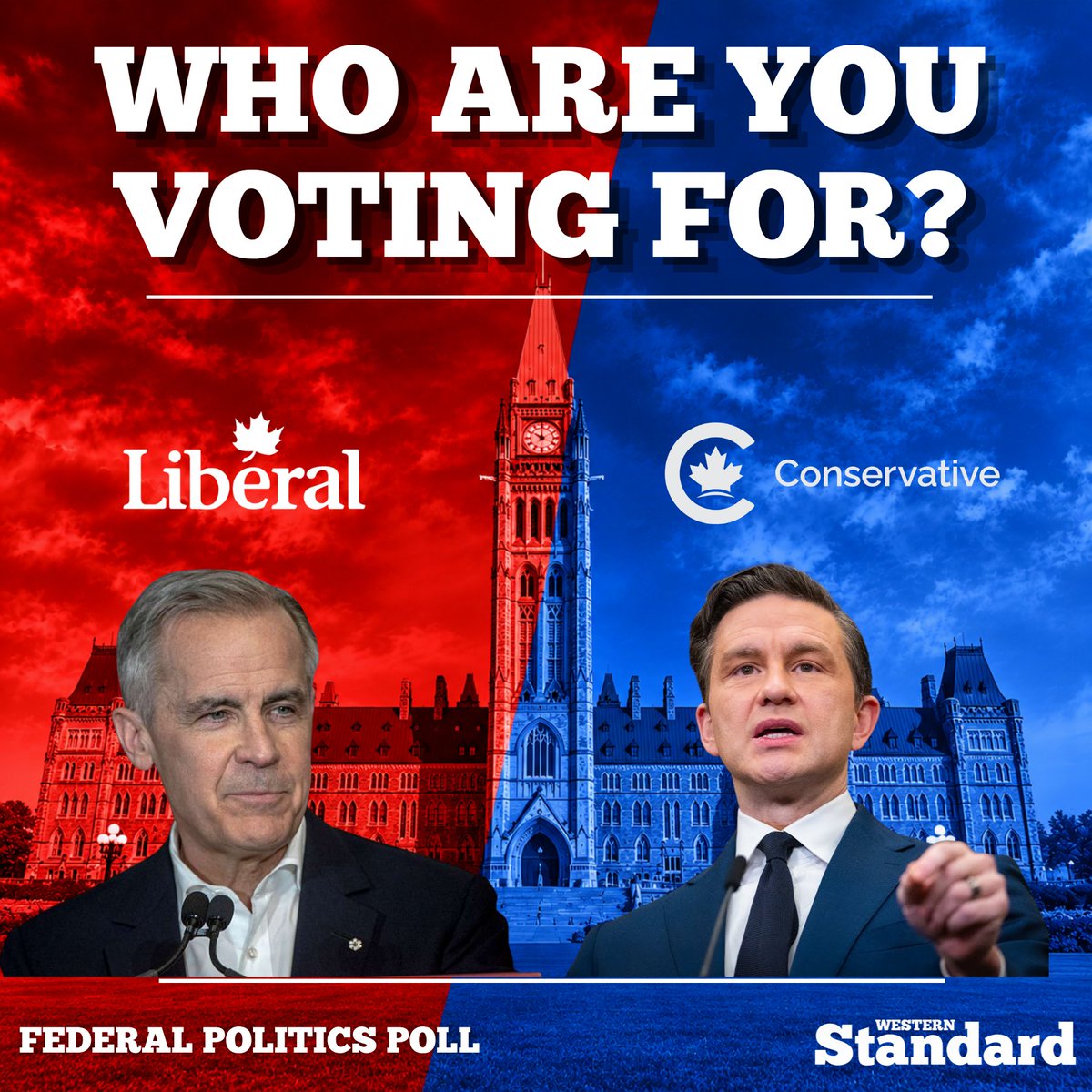WesternStandard's tweet photo. Take our online poll today - who would you vote for if an election was held today?