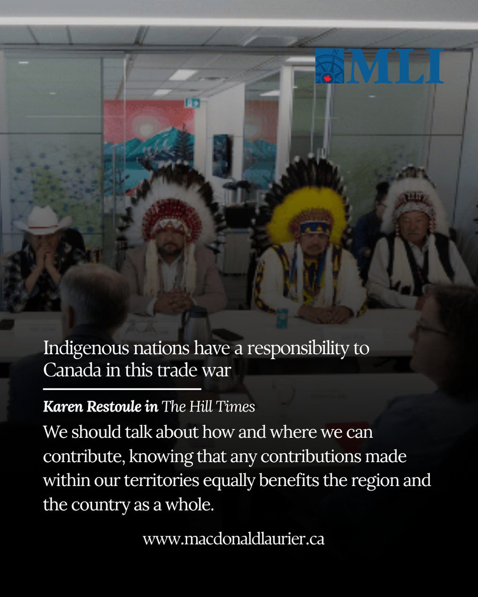 MLInstitute's tweet photo. “Where past decades were marked by pushing back on projects that excluded us from partnership or economic benefit, the current moment calls us to ask how we want to seize this moment in time, what we want to build, where we want to invest, and how our lands and resources could be leveraged for the greatest good. Simply put, Indigenous autonomy must be more than the right to say ‘no’ to projects; it must be exercised for the good of our communities, and the good of Canada,” writes Karen Restoule (@karenrestoule) in @TheHillTimes.

Read here⬇️
https://t.co/mwUf7eeYVI
