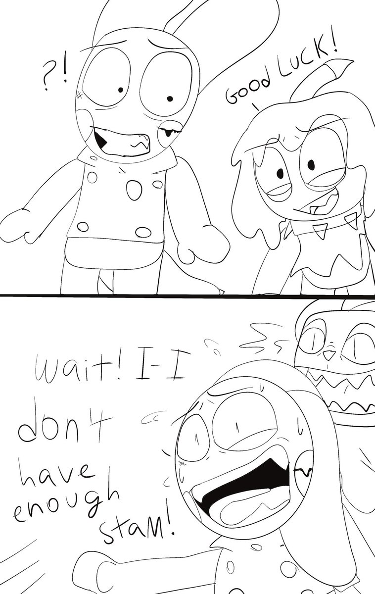 Rinoah112's tweet photo. Short mini comic of one of the runs I did with my bf and his friend lol (I was looey) #dandysworld #dwcomic #art https://t.co/o3v2WLXdsN