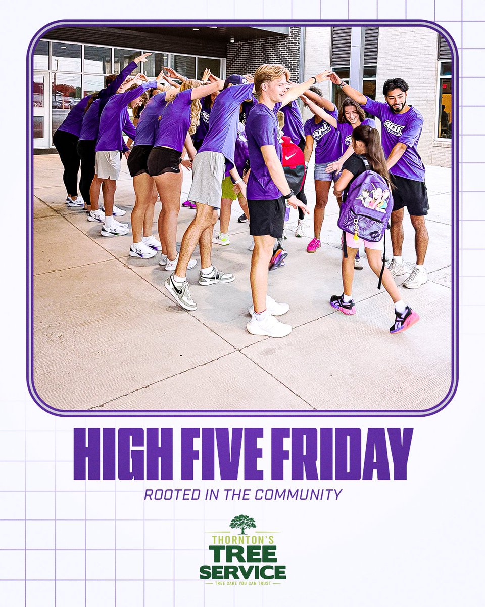 ACUsports's tweet photo. ROOTED IN THE COMMUNITY. 🌳

Throughout September, ACU Baseball, Track &amp; Field and Cross Country welcomed students with high fives and encouragement at Abilene Christian, Taylor &amp; Stafford elementary schools. 

High Five Friday presented by @ThorntonsTree91 

#GoWildcats https://t.co/PRQsaTs6Kz