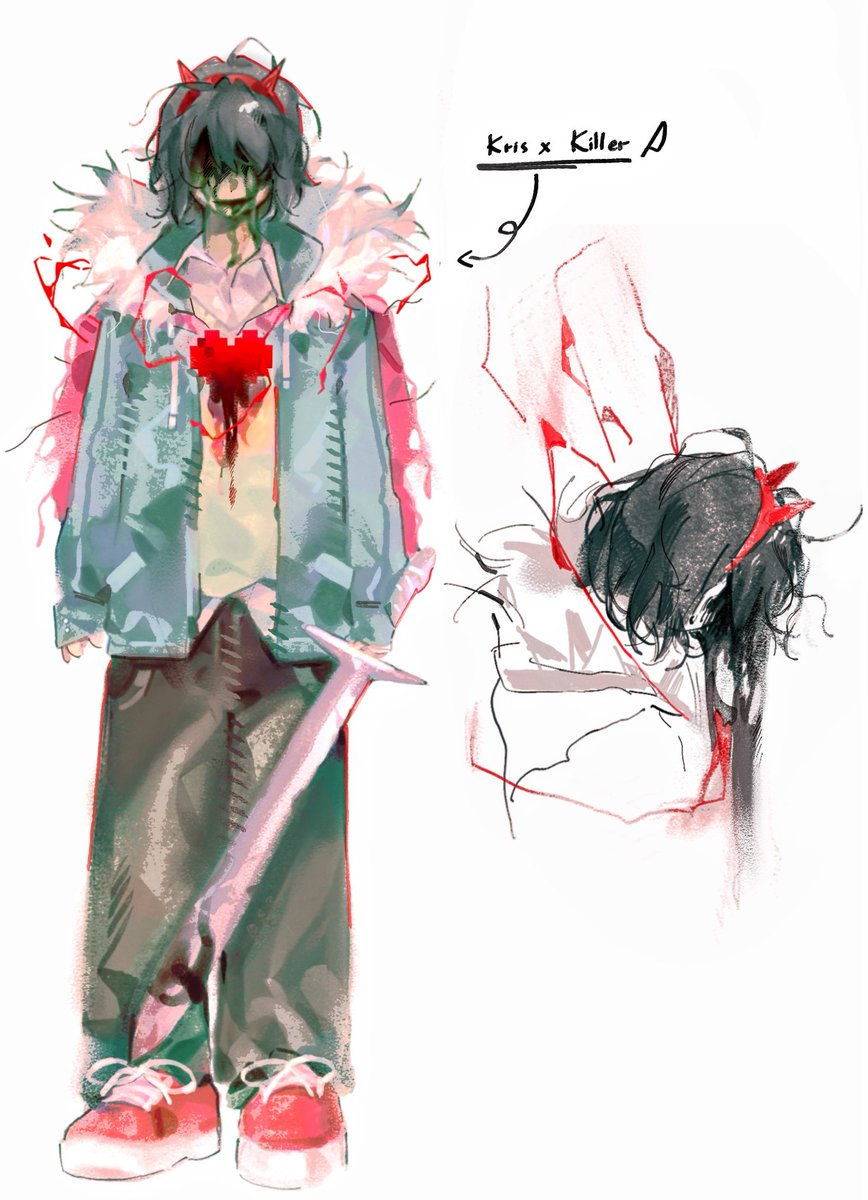 Taiip0zc's tweet photo. Killer!Kris #utm #killersans #kris #deltarune https://t.co/yMlJ1f9JCv