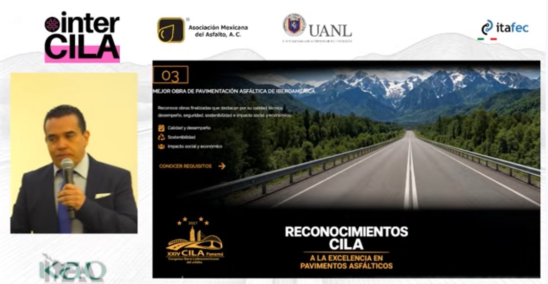 Perisandru's tweet photo. 🇵🇦 ¡Próxima estación: Panamá! José Manuel Cuadrado Valbuena nos invita a ser parte del XXIV CILA, el punto de encuentro por excelencia de la ingeniería vial y la tecnología del asfalto. ¡Agenden la fecha! 🛣️🏗️🌴
#CarreterasyAlgoMas #perisandru #interCILA #CILA #CILAPanamá #asfalto #AMAACMX

@interCILA @itafec_mx @Itafec