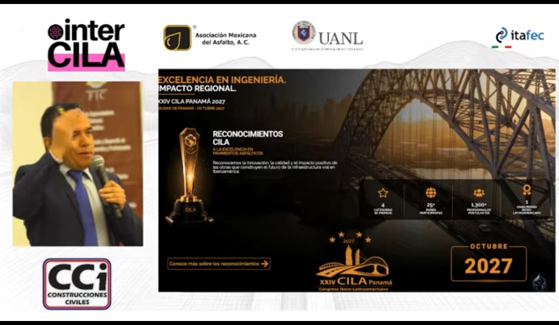 Perisandru's tweet photo. 🇵🇦 ¡Próxima estación: Panamá! José Manuel Cuadrado Valbuena nos invita a ser parte del XXIV CILA, el punto de encuentro por excelencia de la ingeniería vial y la tecnología del asfalto. ¡Agenden la fecha! 🛣️🏗️🌴
#CarreterasyAlgoMas #perisandru #interCILA #CILA #CILAPanamá #asfalto #AMAACMX

@interCILA @itafec_mx @Itafec
