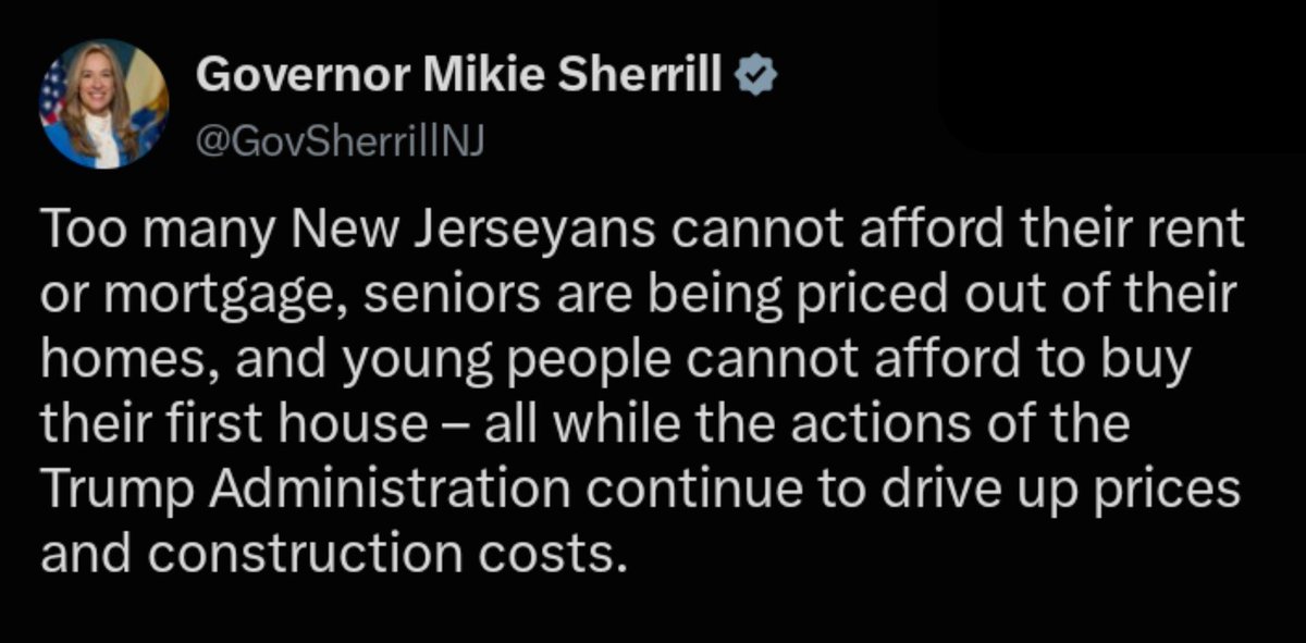 wakeupnj's tweet photo. Democrats have ran New Jersey for over 20 years, you push endless taxes, make things unaffordable, caused high electric bills. Stop shifting the blame https://t.co/6tXT75dQfn