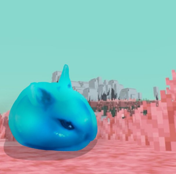 CL0UDCORE's tweet photo. last night something took over me and I made the little bunny creature from minecraft live realistic https://t.co/vQssKDg7rH