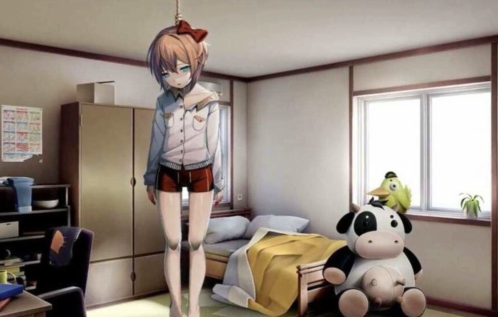kitkatkash0's tweet photo. Sayori hanging lowkey thinspo https://t.co/6cOds4VTDJ