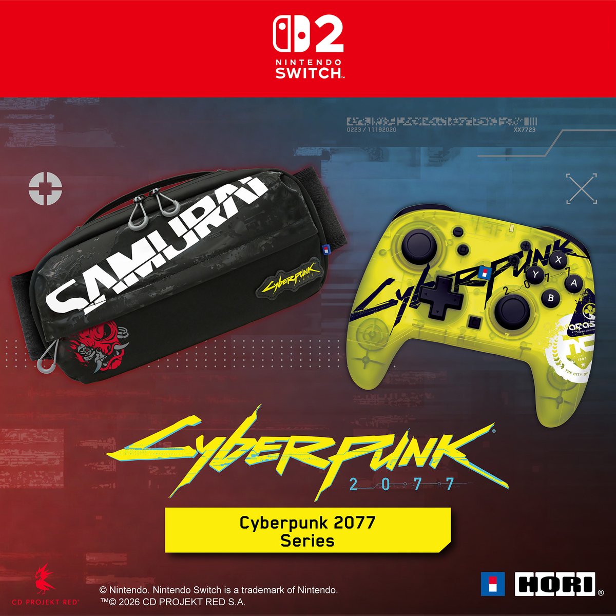 horiusainc's tweet photo. Enter the world of #Cyberpunk2077 with the #HORI Wireless HORIPAD Turbo for #NintendoSwitch2. Show your support for the legendary Cyberpunk 2077 rock band on the go, with the Samurai HORI Adventure Pack. Available now at @BestBuy. #HORIGaming #CDPR https://t.co/WnDLzZOUNa