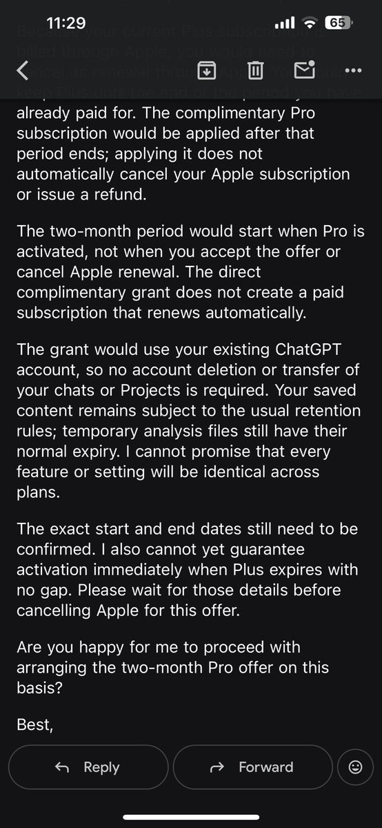 USA_STOCK2030's tweet photo. I’m sharing a documented customer-support issue with @OpenAI @sama and asking for a clear, accountable review.

OpenAI Support previously confirmed in writing that I was approved for two complimentary months of ChatGPT Pro at the $200/month tier, to be activated after https://t.co/In1eOI1iSE
