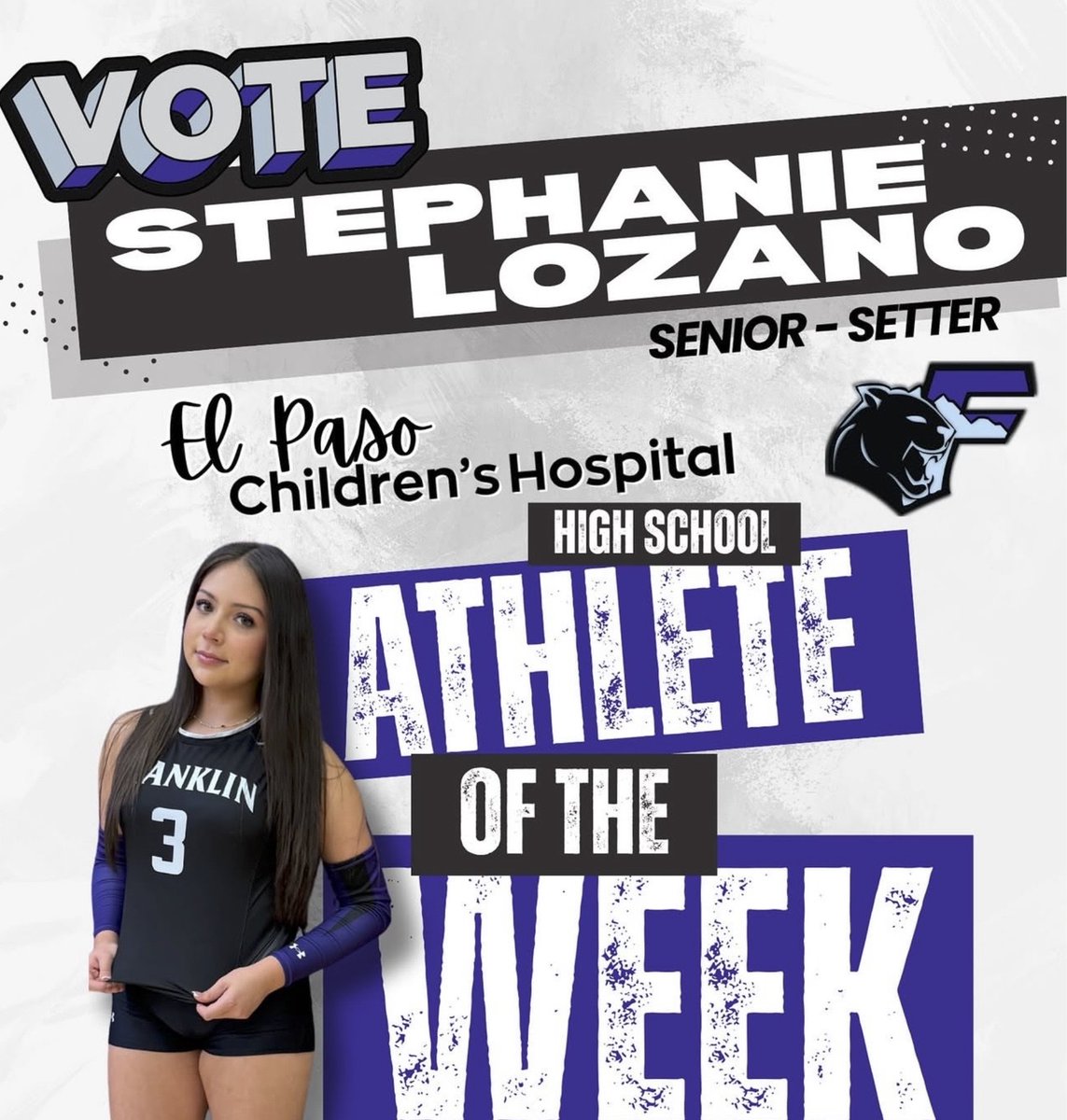 ELPASO_ISD's tweet photo. @AHSGoldenEagles @AndressVolleyb1 @AndressFootball @tbird_vb @Burges_Mustangs @BurgesVball @TXFHSCougars @franklinvolley1 🌟 Stephanie Lozano, Franklin volleyball

Vote for our boys ➡️ https://t.co/Phw6nUcwqD

Vote for our girls ➡️ https://t.co/gCohEfMM2p

#ItStartsWithUs #ElPasoISD #EPISD @EPISDathletics https://t.co/Ho0FtXA2Hx