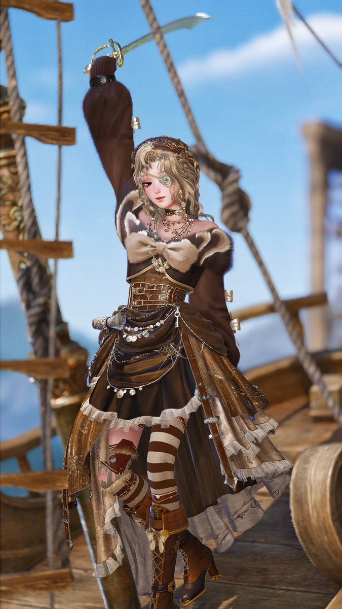 sennyxnikki's tweet photo. the only two pics i did with the pirate outfit 😮‍💨 infinitynikki https://t.co/Xf4iYK91zJ