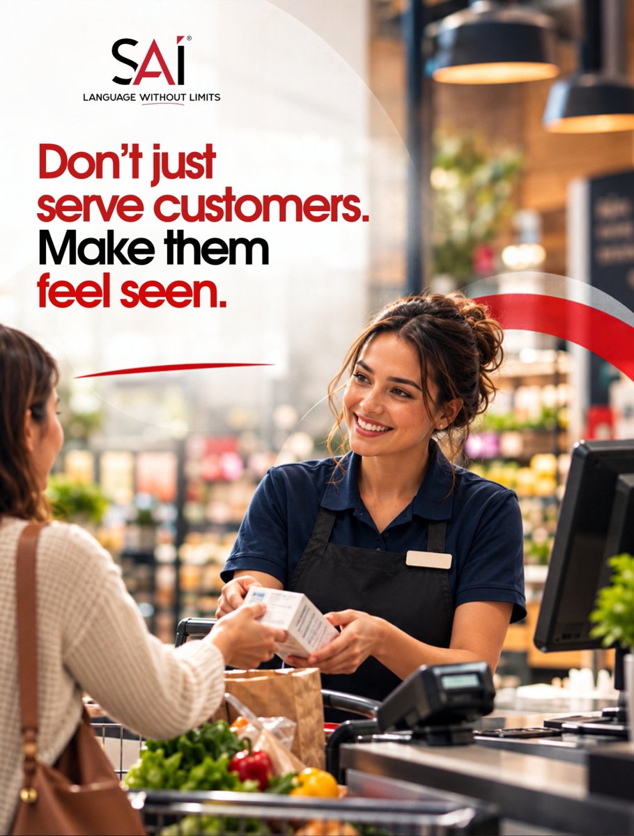 language_sai's tweet photo. A great shopping experience isn’t only about what’s on the shelf—it’s about how welcome customers feel.
When language becomes a barrier, in-store interpreting helps turn uncertainty into confidence.
.
.
#InStoreInterpreting #RetailInclusion #LanguageAccess #CustomerExperience https://t.co/zpqEWDf45Z