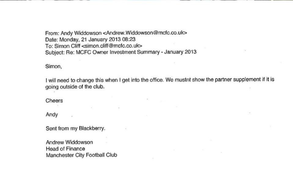 TheUnitedWay26's tweet photo. This is damning. An email CC’ing Ferran Soriano states that of £67.5m in Etihad sponsorship, just £8m was to come from Etihad and £59.5m from ADUG. Another says: “We mustn’t show the partner supplement if it is going outside the club.” Hard to explain that away. https://t.co/uIV30rOwWv
