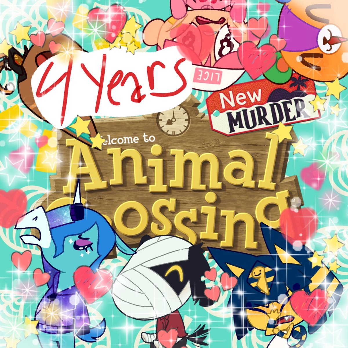 jennpadillart's tweet photo. It’s been 4 years since we released AC: New Murder!! Yay!!🎉

Yes, you can still play it! People still do! 

There maaay be an original IP, spiritual successor in the works. Lmk if you want to be kept in the loop for that. c; Could use some testers in the somewhat near future. https://t.co/ZthR5uRqSd