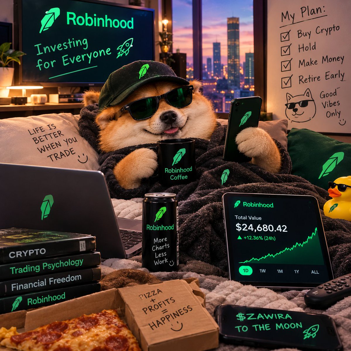 RHintelligno's tweet photo. Just normal day on @RobinhoodApp https://t.co/XHwNs0dsOA