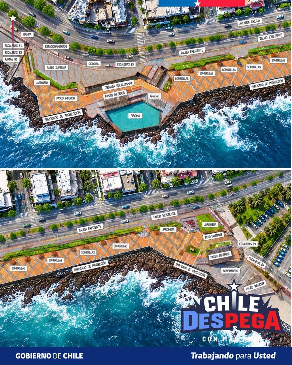 louisdegrange's tweet photo. Primera licitación para nuevos proyectos del Plan Chile Despega: borde costero de playa El Cable, Antofagasta. Esperamos iniciar obras en pocas semanas. Y se vienen más de 200 proyectos, intensivos en mano de obra, que avanzarán fast-track con presupuestos adicionales 2026 y 2027 https://t.co/f94EJRyimm