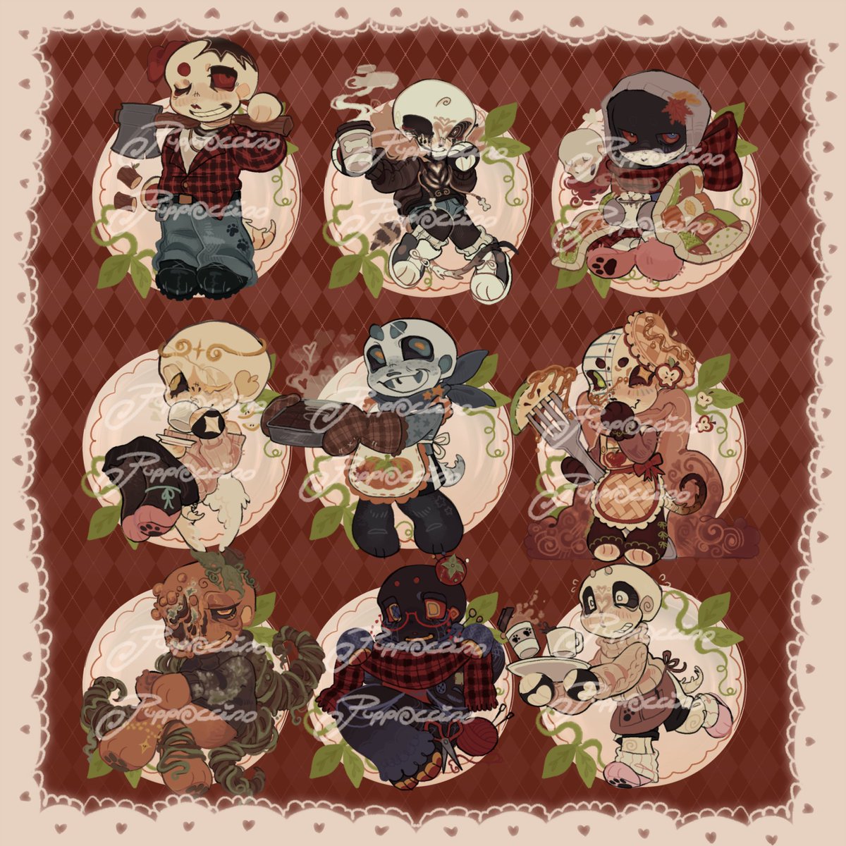 PUPP0CCINO's tweet photo. 9 UNIQUE FALL THEMED SANS KEYCHAINS (and the possibility of more, wink wink) and their sticker counterparts will be available until November 30th on the pupcup cafe starting tomorrow! ↓
https://t.co/i3ADRhUXtG https://t.co/mU3P7kgcFo