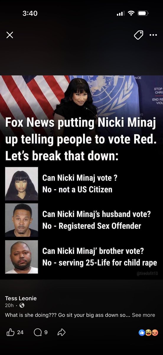 Ronmerealfast's tweet photo. Nikki is an illegal alien and need to do entertainment/ hoeing and stay out of politics. Especially as it relates to black politics. 🤮😳👀 https://t.co/RglliTdYYS