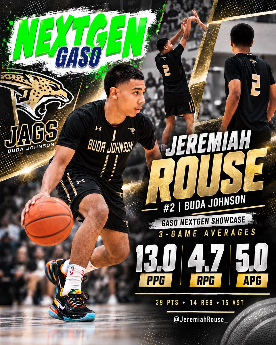 JeremiahRouse_'s tweet photo. Had a great time at GASO Next Gen last weekend. 
Class of 2029
5’9 / 150 lbs / Point Guard
@JHSJags_Hoops https://t.co/STpxz1mqnY