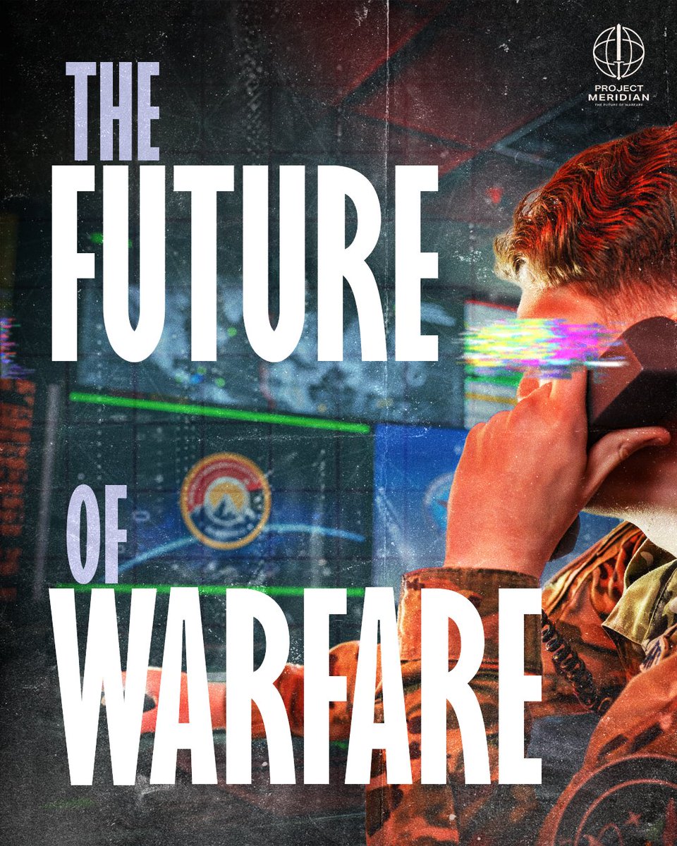 DoWCTO's tweet photo. PROJECT MERIDIAN will ensure American dominance in the age of SUPER INTELLIGENCE.

Our warfighters will carry DECISION SUPERIORITY into any future fight. 🇺🇸