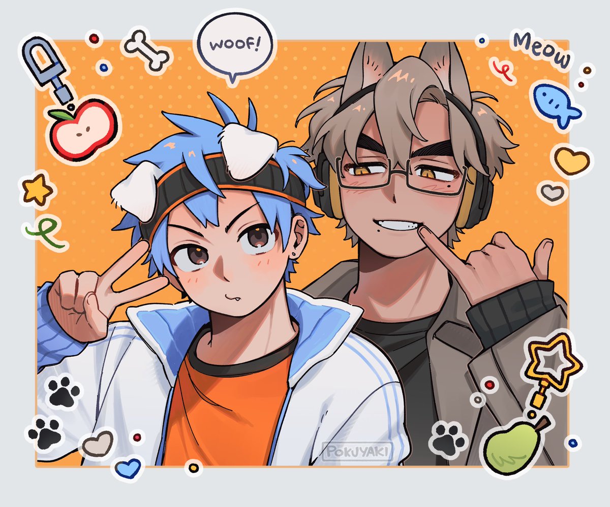 pokuyaki's tweet photo. cat and dog 🐾 https://t.co/dAMHGbFixk