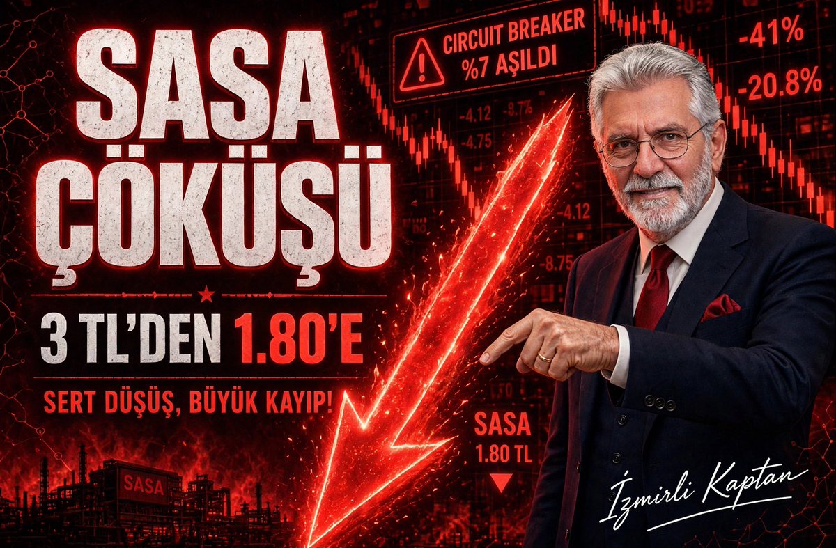 izmirliikaptan's tweet photo. 🚨 SASA POLYESTER (#SASA)
DEĞERLENDİRME VE VERİ ANALİZİ
Tarih: 30.09.2026
• Kapanış Fiyatı: 1,80 TL
(Ağırlıklı Ortalama: 1,815 TL

• Günün Kapanış Öncesi Son İşlemleri: 1,88 TL seviyelerinden süzülerek kapanış 1,80 TL)

• Değişim: -0,08 TL (% -4,26)
• İşlem Adedi: 2.849.729.929 Lot
(2,85 Milyar Lot)

• Günlük İşlem Hacmi: 5.171.408.127 TL (5,17 Milyar TL)

• Piyasa Değeri: 94,50 Milyar TL (1,93 Milyar USD)

• Defter Değeri: 3,67 TL
• PD/DD (Piyasa Değeri / Defter Değeri): 0,49
• F/K: 0,00 (Hisse Başı Kar: -0,26 TL)
• Kar (26-06 Dön.):491,99 Milyon TL

👉 Göreceli Performans
 7 Günlük: %-20,35
30 Günlük: %-23,40
52 Haftalık: %-52,00
Bu Yıl: %-35,25

🔥 KAPTAN  YORUMU (TEMEL DİNAMİKLER)
Defter değeri 3,67 TL olan sanayi devi, %50’den fazla iskontoyla 0,49 PD/DD’den işlem görüyor! Şirket batmıyor, üretim durmuyor ama tahta resmen infaz ediliyor! SPK’daki Tahsisli Sermaye Artırımı öncesinde fiyatı dipte tutarak patrona ve büyük oyunculara AOF (Ağırlıklı Ortalama Fiyat) üzerinden ucuza lot kapama stratejisi tıkır tıkır işliyor. Bu çöküş bir tesadüf değil, kurgulanmış bir finansal baskılama operasyonudur!

TEKNİK ANALİZ (RSI, MACD & HAREKETLİ ORTALAMALAR / EMA)
————————————————
👉 RSI (14 Günlük): Aşırı Satım (Oversold) bölgesinin dibinde (15-22 bandı)

👉 MACD: Sinyal çizgisinin altında, negatif bölgede derinleşen satıcılı görünüm korunuyor

👉 Hareketli Ortalamalar (EMA)
• Gün İçi Ortalama: 1,815 TL
• Aylık Ortalama Fiyat: 2,559 TL
• Yıllık Ortalama Fiyat: 2,718 TL
• Bütün kısa ve orta vadeli EMA'ların (20, 50, 200 günlük) fersah fersah altında serbest düşüş eğilimi.

🔥 KAPTAN YORUMU (TEKNİK İNDİKATÖRLER)
İndikatörler artık feryat ediyor! RSI tarihinin en derin aşırı satım çöplüğüne çekilmiş durumda. Fiyat; 2,55 TL aylık ortalamanın ve 3,67 TL defter değerinin altında bıçak gibi kesiliyor. Teknik analiz bu tahtada felç edilmiştir; çünkü fiyatı grafikler değil, tahtaya fütursuzca sürülen algoritma robotları ve kaldıraç patlatma hırsı yönlendiriyor. Bıçak düşerken tutulmaz ama bu denli sapma, yay ne kadar gerilirse tepkinin de o kadar kanlı olacağını gösterir!

ARACI KURUM DAĞILIMI (AKD) ANALİZİ (30.09.2026)
————————————————
👉İLK 5 ALICI KURUMLAR
(Toplamı: 192,82 Milyon Lot / %75,30)
 
https://t.co/f6qUf0QFle OF AMERICA: +75,05 Milyon Lot (%29,31) | Maliyet: 1,779 TL

https://t.co/cEz44VSLYU: +38,93 Milyon Lot (%15,20) | Maliyet: 1,802 TL

3.QNB YATIRIM: +35,90 Milyon Lot (%14,02) | Maliyet: 1,820 TL

4.VAKIF YATIRIM: +23,68 Milyon Lot (%9,25) | Maliyet: 1,806 TL

5.MIDAS: +19,26 Milyon Lot (%7,52) | Maliyet: 1,837 TL

👉İLK 5 SATICI KURUMLAR
(Toplamı: 197,19 Milyon Lot / %77,01)

1.YATIRIM FİNANSMAN: -66,26 Milyon Lot (%25,88) | Maliyet: 1,810 TL

2.GARANTİ BBVA: -59,72 Milyon Lot (%23,32) | Maliyet: 1,767 TL

3.ALTERNATİF YATIRIM: -31,17 Milyon Lot (%12,17) | Maliyet: 1,858 TL

4.TACİRLER: -20,41 Milyon Lot (%7,97) | Maliyet: 1,778 TL

5.MARBAŞ: -19,63 Milyon Lot (%7,67) | Maliyet: 1,852 TL

GÜNLÜK TOPLAM HACİM LİDERLERİ
————————————————
• Yapı Kredi: 899,07 Milyon Lot (%15,77)  
• Bank of America: 802,34 Milyon Lot (%14,08)
• Deniz Yatırım: 633,98 Milyon Lot (%11,12)

🔥 KAPTAN AKD YORUMU
Günün illüzyonuna dikkat edin! Gün içinde BofA 75 milyon lot net alımda görünüp "piyasayı topluyor" süsü verirken, diğer taraftan Yatırım Finansman ve Garanti üzerinden 126 milyon lot net satış basıldı! Bank of America ortalama 1,779 maliyetle en dip kademelerden alım yapıp tahtayı kilitlerken; yerli aracı kurumlar üzerinden sıkışan, teminatı patlayan küçük ve orta ölçekli yatırımcıların malı haraç mezat yağmalandı. Bu bir toplama değil, düşen malı ucuzdan göğüsleyip karşı hesaba aktarma tezgahıdır!

TAKAS ANALİZİ VE DEĞİŞİM TABLOSU
————————————————
👉TOPLAM TAKAS (34,38 Milyar Lot)
1.İŞ BANKASI: 5,25 Milyar Lot (%15,3)  
2.ZİRAAT YATIRIM: 3,35 Mil.Lot (%9,8)  
3.CITIBANK YAB. : 3,34 Mil. Lot (%9,7)  
https://t.co/DWRIaWVacE: 2,83 Milyar Lot (%8,2)
5.GARANTİ BBVA: 2,70 Mily. Lot (%7,9)  
• DİĞER : 16,91 Milyar Lot (%49,2)

👇👇👇
