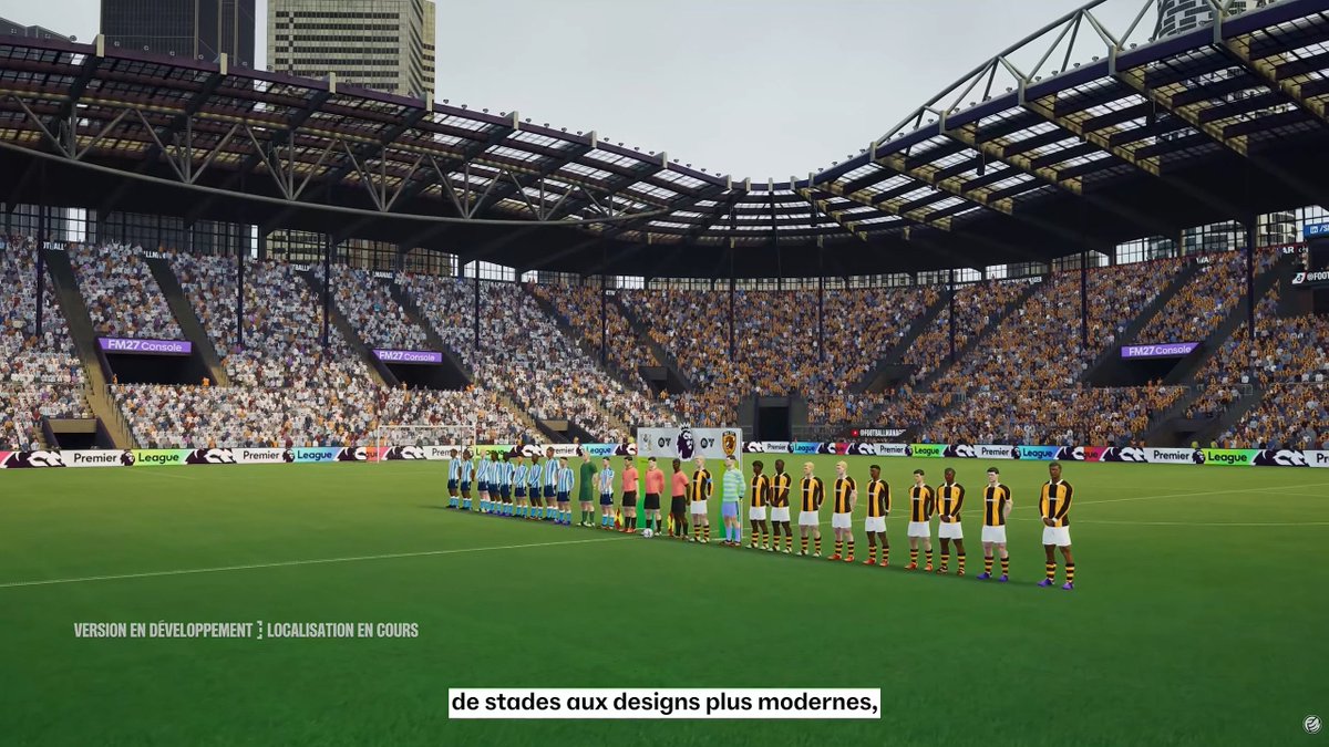 FM_Actu's tweet photo. 🏟️FM27 : les stades gagnent en variété

Nouvelle génération de stades avec davantage de designs, tribunes, angles et toits.

Textures, ombrages et couleurs ont été retravaillés.

Le type de stade influencera l'apparence des supporters.

Chaque déplacement aura son identité. https://t.co/5tIEfI5VyY