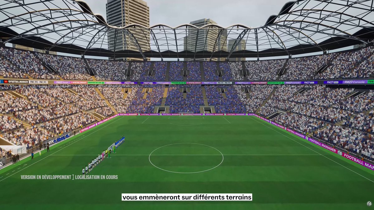 FM_Actu's tweet photo. 🏟️FM27 : les stades gagnent en variété

Nouvelle génération de stades avec davantage de designs, tribunes, angles et toits.

Textures, ombrages et couleurs ont été retravaillés.

Le type de stade influencera l'apparence des supporters.

Chaque déplacement aura son identité. https://t.co/5tIEfI5VyY