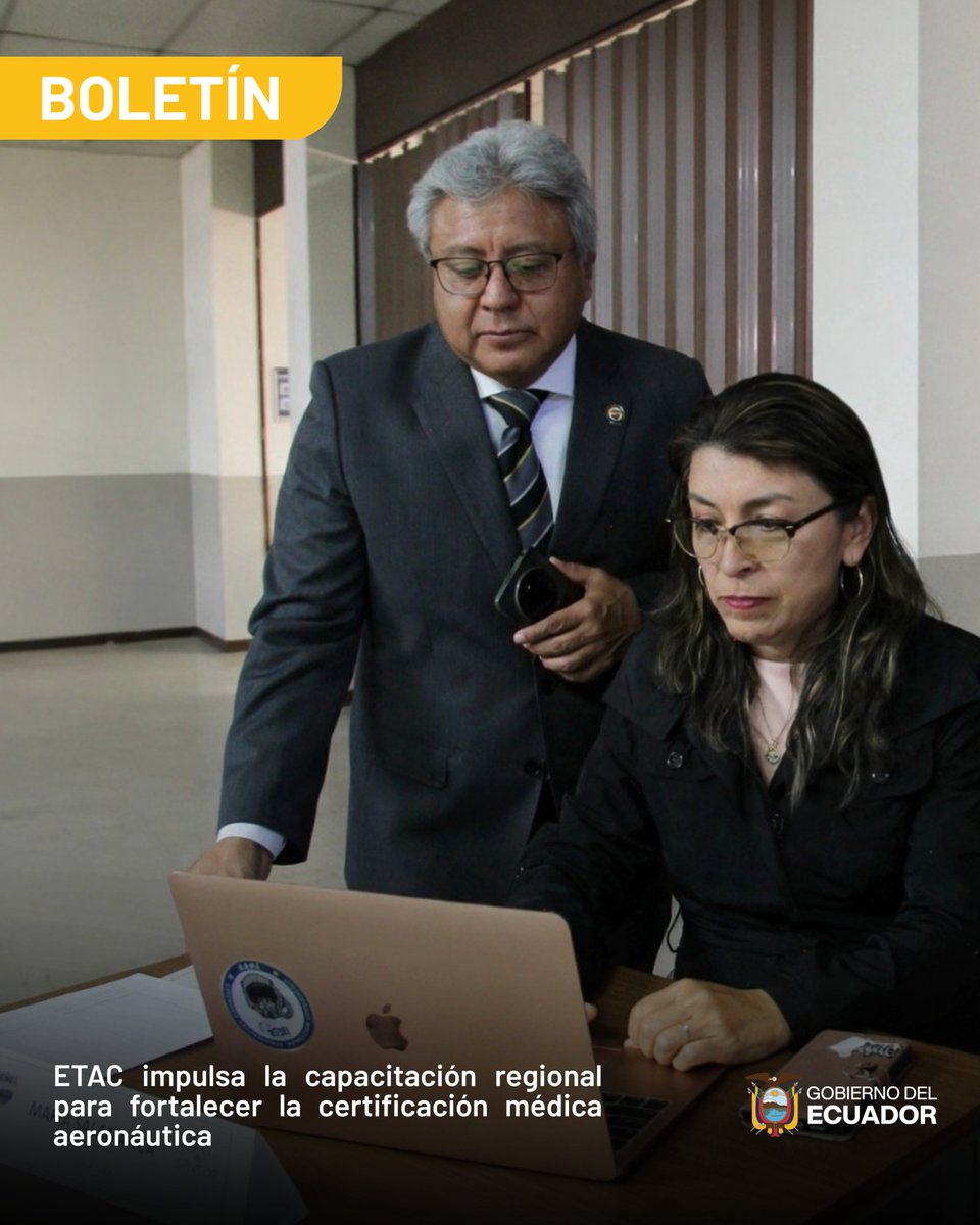 DGAC_Ecuador's tweet photo. BoletínDGAC 📝 #ETAC impulsa la capacitación regional para fortalecer la certificación médica aeronáutica.

Conoce los detalles ⏩ https://t.co/Jn71Sf78Xh https://t.co/mDopC6PxR5
