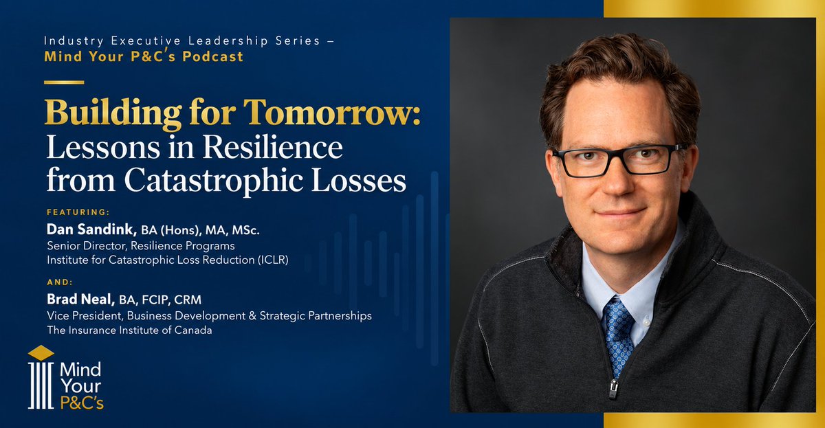 InsuranceInsCA's tweet photo. 🎙️New Podcast! In Building for Tomorrow: Lessons in Resilience from Catastrophic Losses, Dan Sandink of the ICLR and Brad Neal discuss risk mitigation, climate resilience, smarter home construction, &amp; Build Back Better recovery programs. 

🎧Listen here: https://t.co/e8t9tOIA7g https://t.co/c3rPFzu5qj