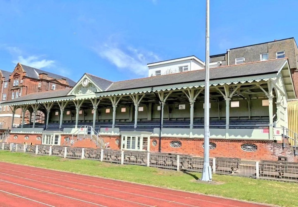 theawayfans's tweet photo. A true piece of football history. 🏟️

Great Yarmouth Town’s wooden grandstand at the Wellesley Recreation Ground opened on 11 June 1892 and is believed to be the oldest football stand still in regular use in Britain, and possibly the world. 

More than 130 years later, it’s still standing proudly in Norfolk. 👏⚽
