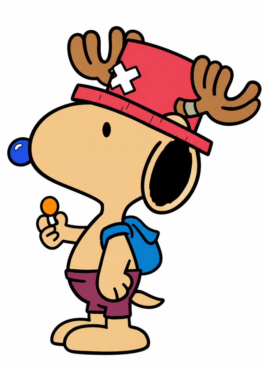 snoopyb047's tweet photo. Snoopy x Chopper https://t.co/uRxBlRblY3