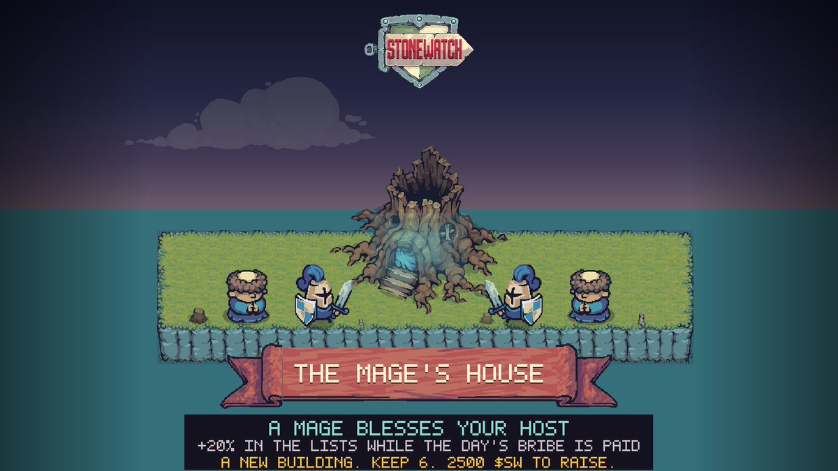 stonewatch_rh's tweet photo. A New Building Entered the Realms - The Mage's House

Stories tell of an ancient mage who is more than 1000 years old, wandering in the realms. He finally lands in your kingdom 🧙‍♀️

He likes gold, maybe even more than Smaug in LOTR. Bribe him with $SW to make him bless your army to be stronger in DUELS.

A blessing lasts for 24 hours and makes your army 20% stronger.

May the mage be with you✨