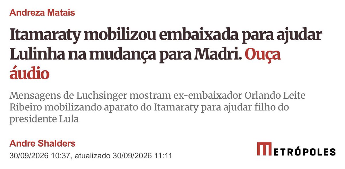 BolsonaroSP's tweet photo. ITAMARATY PRECISA DE UM RESET

Só para lembrar que o cargo de embaixador não precisar ser de diplomata de carreira.

Diversas embaixadas precisam de um embaixador de perfil empresário, aumentar o comércio, melhorar a vida do brasileiro, servir ao público.

Atração de investimentos precisa ser matéria prioritária, extensa na formação dos diplomatas no Instituto Rio Branco.

O sujeito não estuda diversas idiomas, se aprimora para um dos concursos públicos mais difíceis do Brasil para, depois de mais 1 no de formação no IRBr, virar mordomo de luxo de filho de presidente. Isso é um escárnio com o pagador de impostos e com a própria carreira.