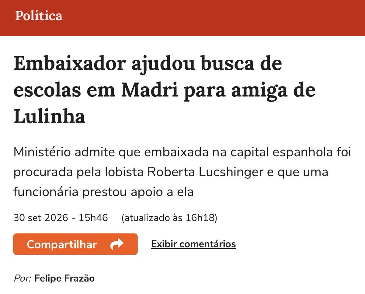 BolsonaroSP's tweet photo. ITAMARATY PRECISA DE UM RESET

Só para lembrar que o cargo de embaixador não precisar ser de diplomata de carreira.

Diversas embaixadas precisam de um embaixador de perfil empresário, aumentar o comércio, melhorar a vida do brasileiro, servir ao público.

Atração de investimentos precisa ser matéria prioritária, extensa na formação dos diplomatas no Instituto Rio Branco.

O sujeito não estuda diversas idiomas, se aprimora para um dos concursos públicos mais difíceis do Brasil para, depois de mais 1 no de formação no IRBr, virar mordomo de luxo de filho de presidente. Isso é um escárnio com o pagador de impostos e com a própria carreira.