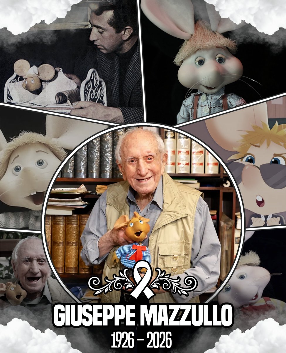 DominiodePrismo's tweet photo. 🐭💔 Falleció Peppino Mazzullo, la voz de Topo Gigio, a los 100 años.

Mazzullo le dio voz al entrañable personaje desde 1961 hasta 2006, convirtiéndose en una de las figuras más queridas de la televisión italiana.

Q.E.P.D. https://t.co/1mg2EDyxIu